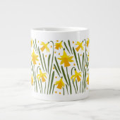 Festive Spring Yellow Daffodils Extra Grote Beker (Voorkant)