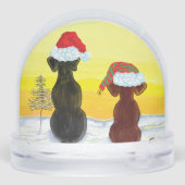 Festive springador sneeuwbol (Achterkant)