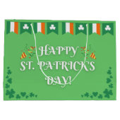 Festive St. Patrick's Day Green Groot Cadeauzakje (Achterkant)