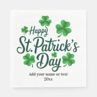Festive St. Patrick's Day with Shamrock Border Servet