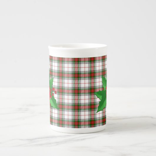 Festive Stewart Tartan Pset China Mok (Voorkant)