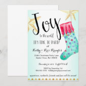 Festive Stocker & Stars Invitation de fête de vaca (Devant / Derrière)