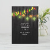 Festive String Lights Cinco de Mayo Fiesta Wedding Kaart (Staand voorkant)