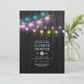 Festive String Lights Fiesta Vrijgezellenfeest Kaart (Staand voorkant)