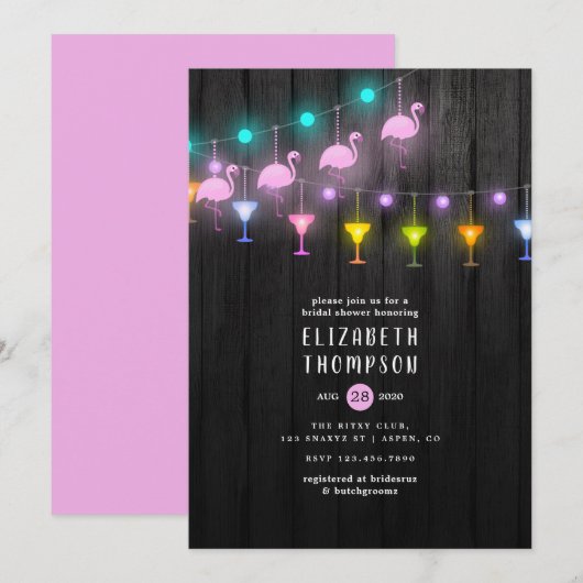 Festive String Lights Fiesta Vrijgezellenfeest Kaart (Voorkant / Achterkant)