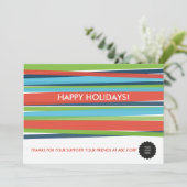 Festive Stripes Flat Kaart (Staand voorkant)