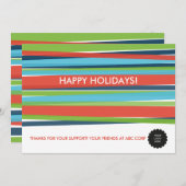 Festive Stripes Flat Kaart (Voorkant / Achterkant)