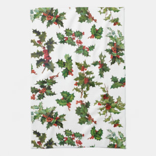 Festive Style Holly Theedoek
