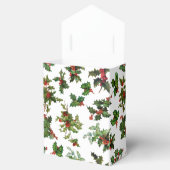 Festive  Style Holly-White Background Bedankdoosjes (Geopend)