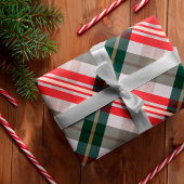 Festive Stylish Candy Cane Red Green Pset Pattern Cadeaupapier