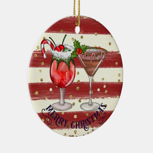 Festive sur mesure Boissons de Noël Ornement (Droite)