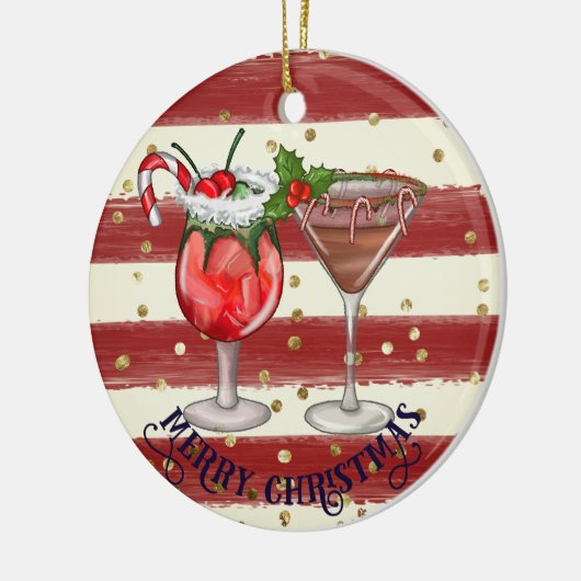 Festive sur mesure Boissons de Noël Ornement (Gauche)