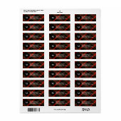 Festive Tartan Monogram Kerstmis Etiket (Full Sheet)