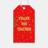 Festive Thank You Teacher Cadeaulabel (Voorkant)