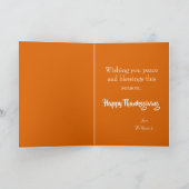 Festive Thanksgiving Family-fotokaart Kaart (Binnen)