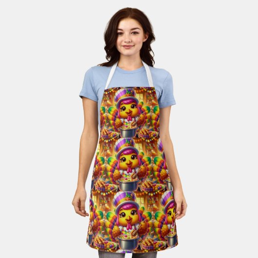 Festive Thanksgiving (Holiday) Schort (Gedragen)