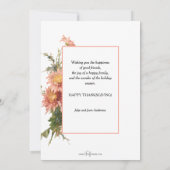 Festive Thanksgiving Turkey Dinner Feestdagenkaart (Achterkant)