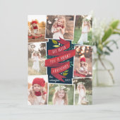 Festive Tidings | Holiday Foto Collage Kaart (Staand voorkant)