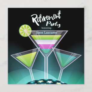 Festive Toast Retirement Invitations Kaart