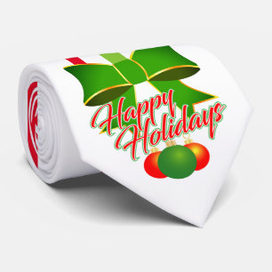 Festive TRADITIONAL Red White en Green Kerstmis Stropdas