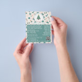 Festive Tree & Background, kerstboomverkoop Flyer (Hand)