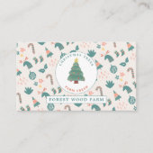 Festive Tree & Background, kerstboomverkoop Visitekaartje (Voorkant)