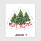 Festive Tree Christmas Sticker (Feuille)