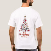 “Festive Tree in Snow” T-shirt (Achterkant)