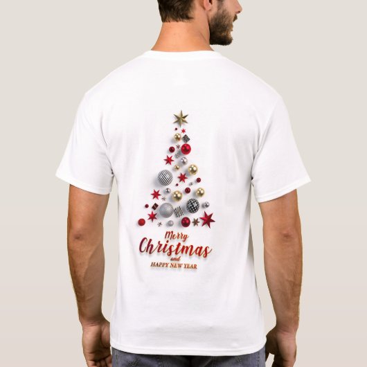 “Festive Tree in Snow” T-shirt (Achterkant)