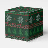 Festive Ugly kerstSweater Retro Holiday Party Bedankdoosjes (Voorkant Zijde)