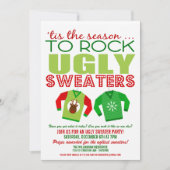 Festive Ugly KerstSweaters Party Invitation Kaart (Voorkant)