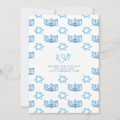 Festive Ugly Sweater Hanukkah Party-uitnodigingen Kaart (Achterkant)