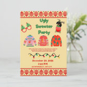 Festive Ugly Sweater Party Invitation (Debout devant)
