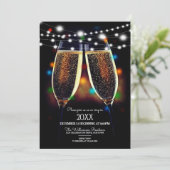 Festive Uitnodiging Eve-partij nieuwjaar (Staand voorkant)