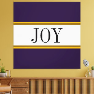 Festive Vibrant Paars White Kerstmis Tekst Canvas Afdruk