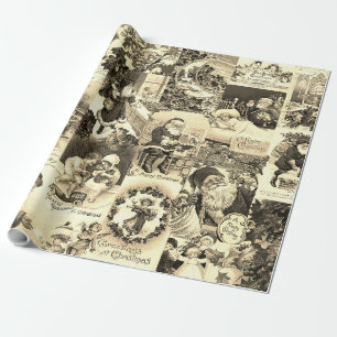 Festive Victoriaans kerstkerstkerstkerstbekkencol Cadeaupapier