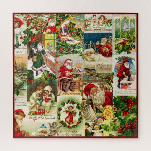 Festive  Victoriaans kerstkerstkerstkerstbekkencol Legpuzzel (Verticaal)