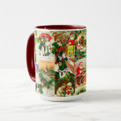 Festive Victoriaans kerstkerstkerstkerstbekkencol Mok (Voorkant links)