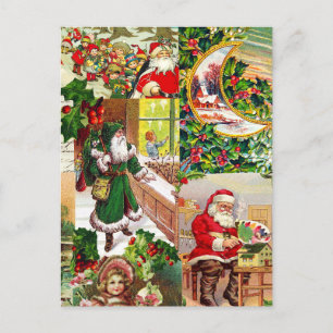 Festive Victoriaans kerstkerstkerstkerstspeelgoed Briefkaart