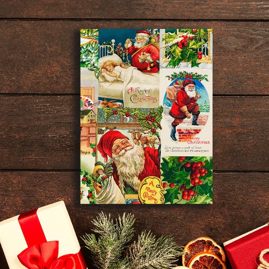 Festive  Victoriaans kerstkerstkerstkerstspeelgoed Briefkaart