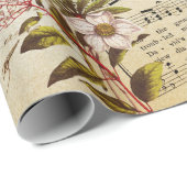 Festive  Victoriaans kerstkerstmeisje Cadeaupapier (Rol Hoek)