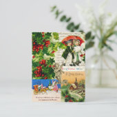 Festive  Victoriaans kerstKinderen Holly Briefkaart (Staand voorkant)