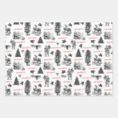 Festive Victoriaans Kerstmis met Kerstman Inpakpapier Vel (Voorkant 2)