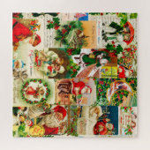 Festive Vintage kerstkerstkerstkerstkerstkerstkers Legpuzzel (Horizontaal)