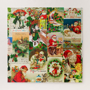 Festive Vintage kerstkerstkerstkerstkerstkerstkers Legpuzzel