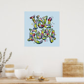 Festive "Vous Rock !" Poster en lettres (Cuisine)