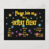 Festive vuurwerk uitnodigingen - aanpasbaar (Voorkant)