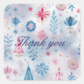 Festive Watercolor Christmas Pattern Sticker (Devant)