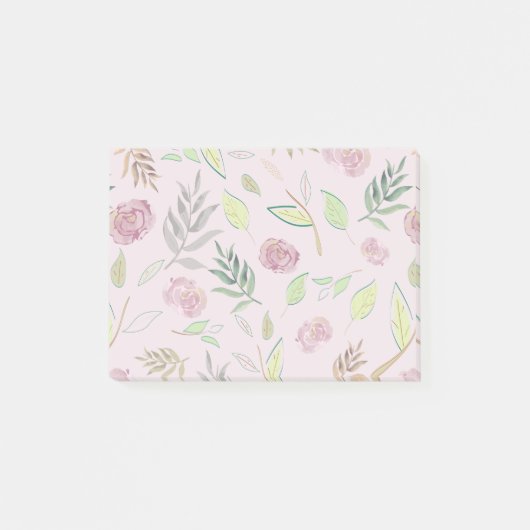 Festive Waterverf Flowers 3 Post-it® Notes (Voorkant)