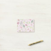 Festive Waterverf Flowers 3 Post-it® Notes (Op bureau)